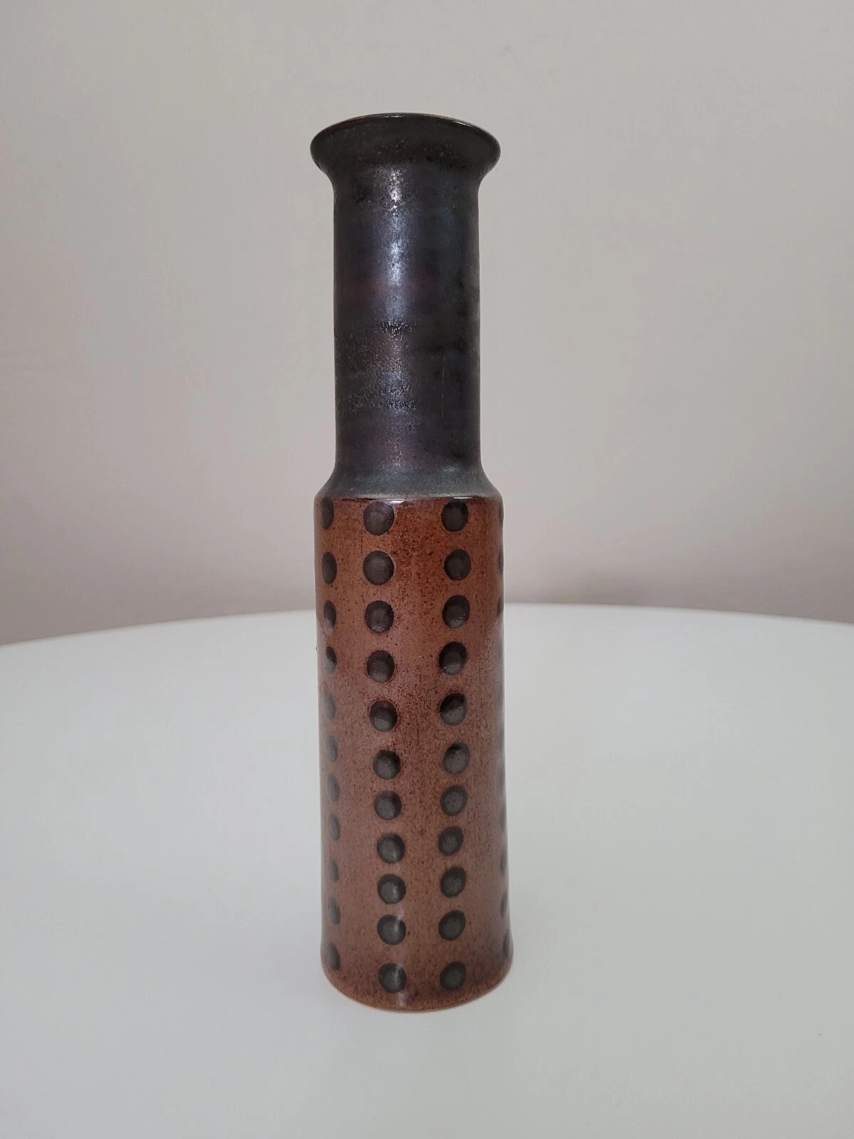 Mid-Century Style Czech Art Pottery Vase – 1960s Inspired Ceramic Décor
